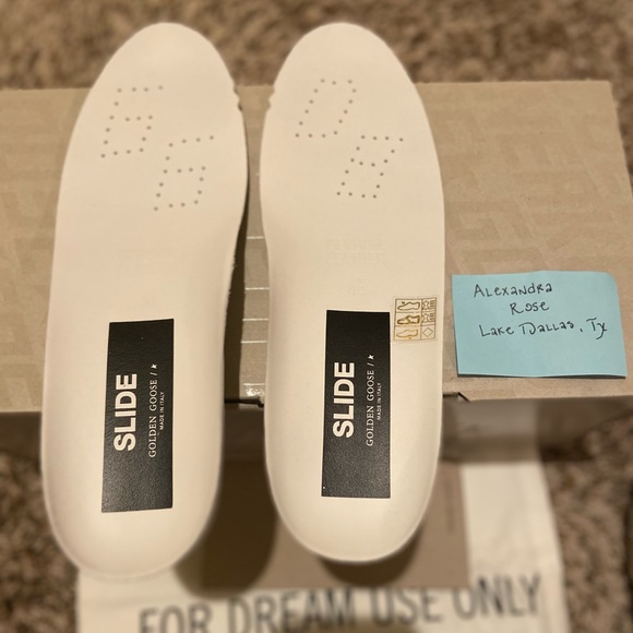 HTF NIB Golden Goose gunmetal slides size 40 - Picture 3 of 4